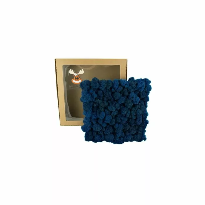 Панель из стабилизированного мха, ягель 25х25 см (синий)